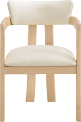 Lavrin - Vegan Leather Dining Arm Chair (Set of 2) - Natural Base