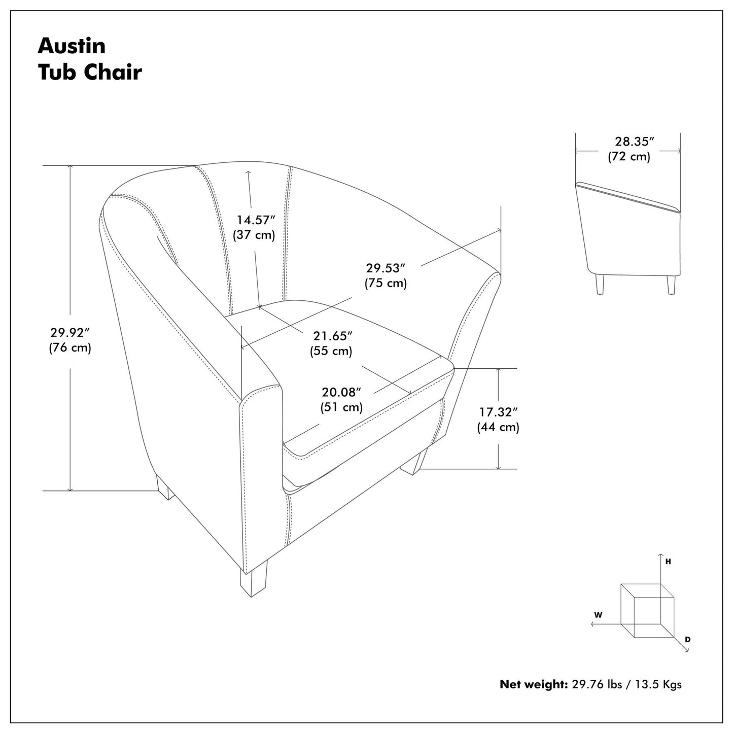 Austin - Handcrafted Tub Chair