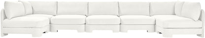 Hammond - Velvet Performance Fabric Upholstered 7 Piece U-Shaped Armless Sectional