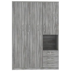 2 Doors Wardrobe Storage For Bedroom With Shelves And 3 Drawers