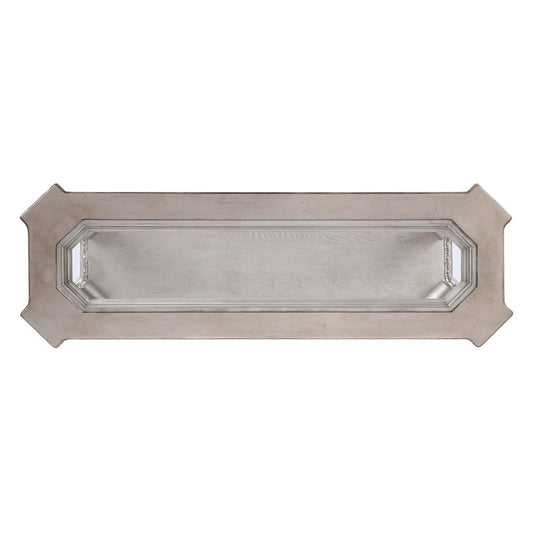 Northville - Sofa Table - Clear Glass & Antique Silver