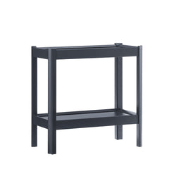 Yonda - Nightstand With 2 Shelves, Poplar And Construction, Design For Bedroom Storage - Black