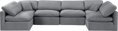 Indulge - Velvet 6 Piece Modular U-Shaped Sectional