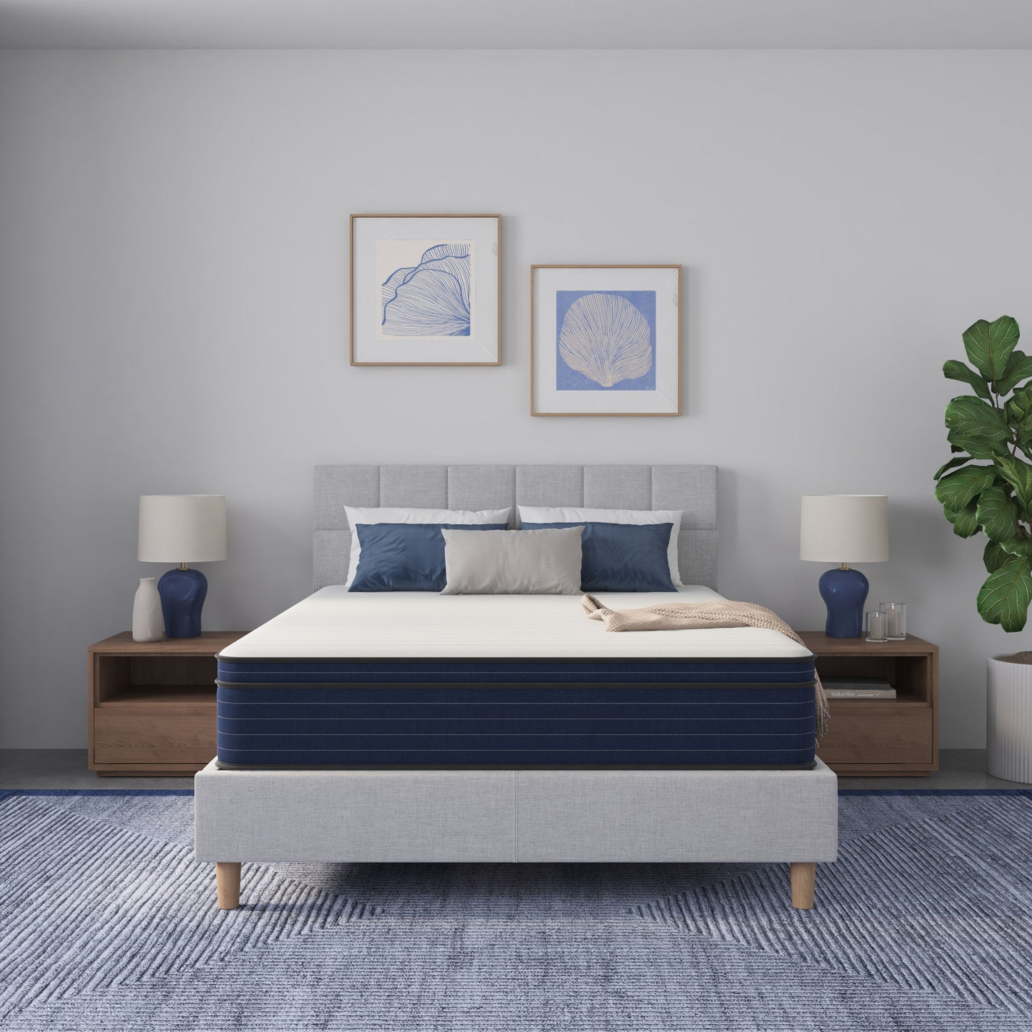 10" Medium Firm Euro Top Hybrid Cooling Gel Infused Pocket Spring And Memory Foam Mattress