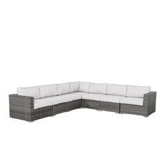 Luxurious Wicker Patio Sectional With Weather Resistant Sunbrella Cushions