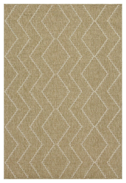 Earth - 5'3" X 7'3" Indoor, Outdoor Area Rug - Jute / White