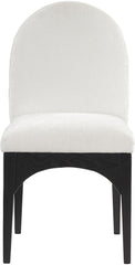 Waldorf - Chenille Dining Side Chair With Black Legs