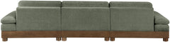 Turin - Chenille Fabric Upholstered Modular Sectional - Green