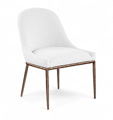 Ferro - Upholstered Dining Side Chair With Brushed Bronze Legs