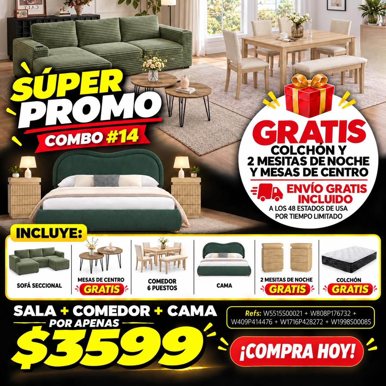 48-COMBO #14 CASA COMPLETA 3599