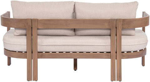 Newport - Water Resistant Fabric 65" Upholstered Outdoor Patio Loveseat