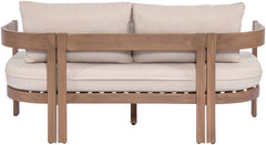 Newport - Water Resistant Fabric 65" Upholstered Outdoor Patio Loveseat