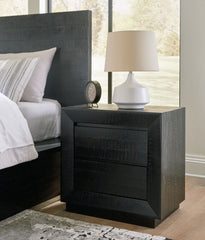 Londer - Black - Two Drawer Night Stand