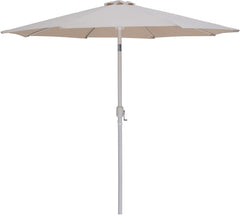 Fiji - Aluminum Patio Umbrella With Round Black And White Base