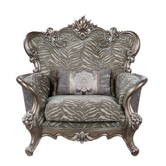Elozzol - Chair With Pillow - Fabric & Antique Bronze