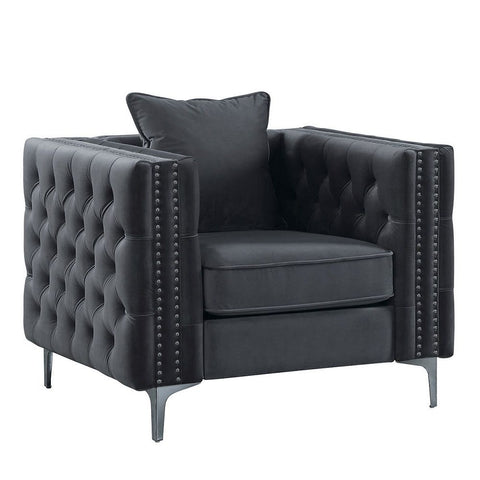 Gillian II - Chair - Light Gray Velvet