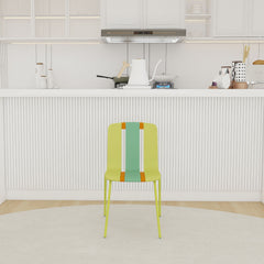 Modern Striped Blocking Single Chairs, Waterproof And Fade Resistant (Set of 4)