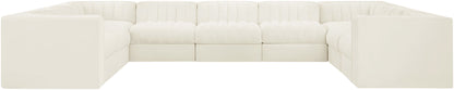 Rummi - Velvet Performance Fabric Upholstered 9 Piece Modular Sectional