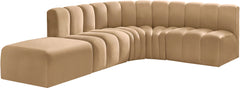 Arc - Velvet 5 Piece Corner Modular Sofa