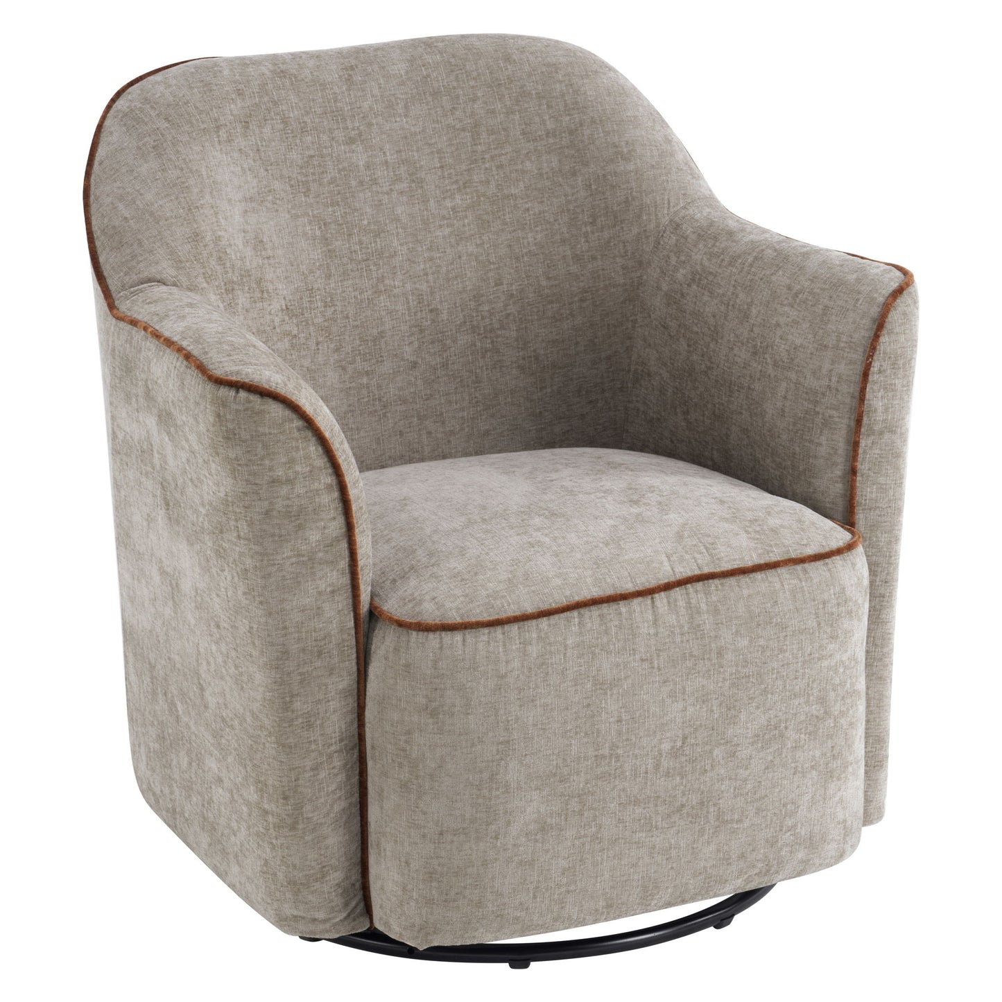 360° Swivel Accent Chair With Flared Arms