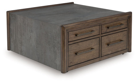 Kallenny - Brown / Gray - Square Cocktail Table