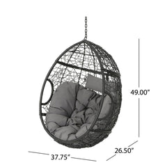 Kylie - Boho Style Hanging Basket Chair Rattan With Water Resistant Cushions