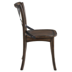 Kaelyn - Side Chair (Set of 2) - Dark Oak & Black Metal