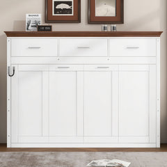 Twin Size Murphy Bed With 3 Drawers - White