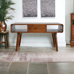 Solid Wood Curved Coffee Table