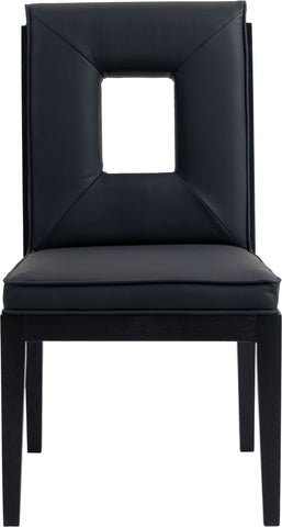 Gwendolyn - Faux Leather Dining Side Chair With Black Frame (Set of 2)