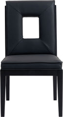 Gwendolyn - Faux Leather Dining Side Chair With Black Frame (Set of 2)