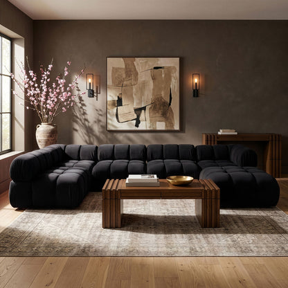 Orin - 6 Piece Modular Sectional (3 Modular Chairs, 2 Corner Chairs & Ottoman)