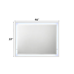 Esther - Mirror With LED - White / Silver