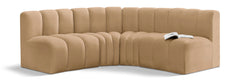Arc - Velvet 4 Piece Corner Modular Sofa