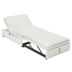 4 In 1 Sofa Bed, Multi Function Folding Ottoman Bed With Storage Pocket And USB Port For Small Room Apartment