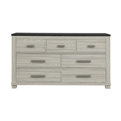 Augusta - Dresser, 7 Spacious Drawers, Block Feet - Beige Brown