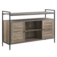 Baina - TV Stand - Rustic Oak & Black