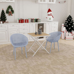 2 Pack Lounge Chair Set & Folding Square Table