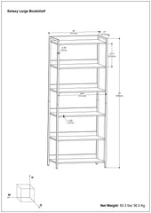 Kelsey - Large Bookshelf - Natural