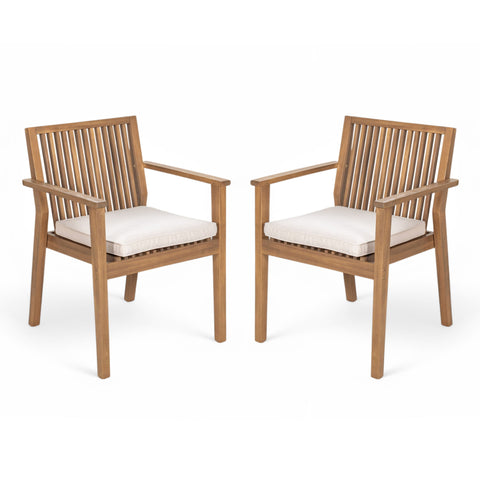 Patio Dining Chair, Comfortable Waterproof Seating (Set of 2)