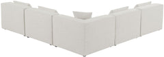 Cube - Linen 5 Piece Modular Corner Armless Sectional
