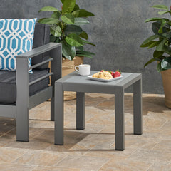Cape Coral - Contemporary Side Table With Frosted Glass Top