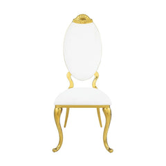 Fallon - Side Chair (Set of 2) - White Velvet & Mirrored Gold