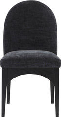 Waldorf - Chenille Dining Side Chair With Black Legs