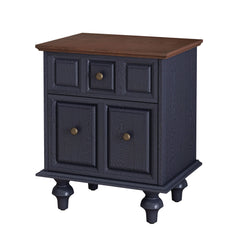 Vintage Nightstand With 2 Drawers And Roman Column Legs