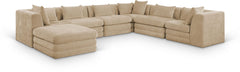 Stellar - 7 Piece Chenille Fabric Upholstered Modular Sectional
