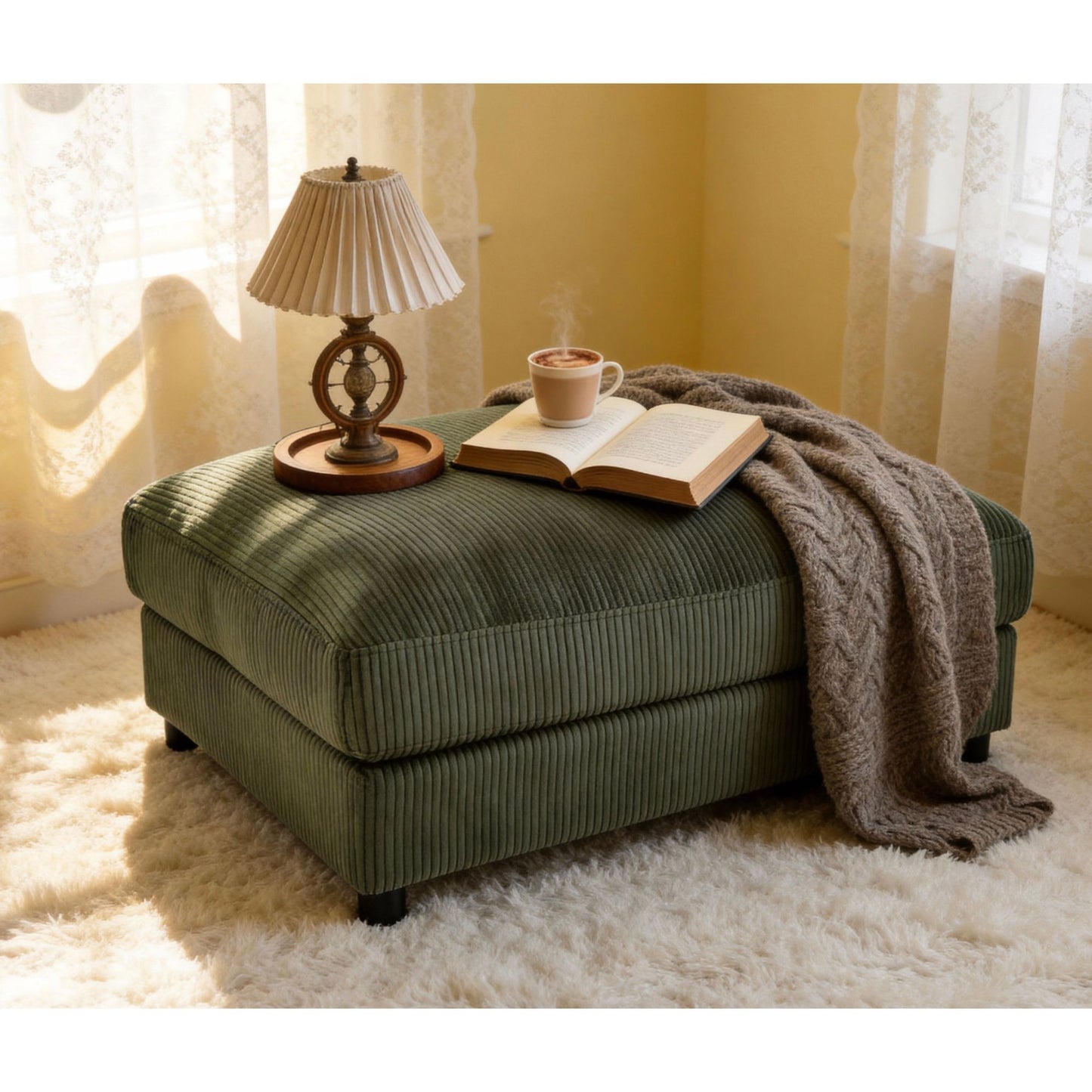 Upholstered Rectangle Ottoman