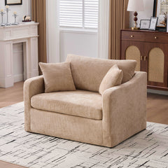 Accent Chair With 2 Bolster Pillows