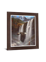 Soaring Above Falls - 28" x 34" Framed Wall Art