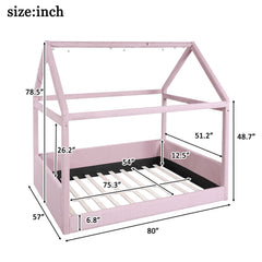 Upholstered House Style Daybed With LED Light Strips